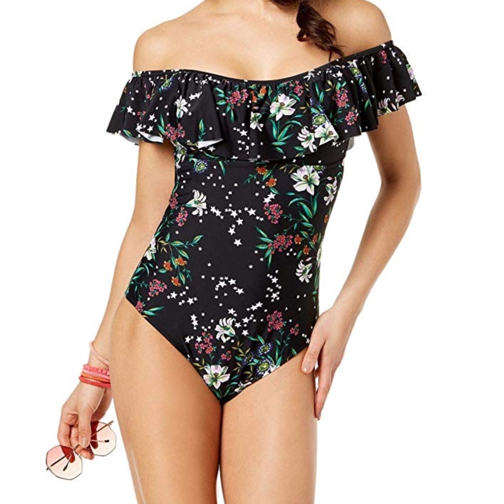 Raisins Stars & Bloom Off-The-Shoulder One Piece